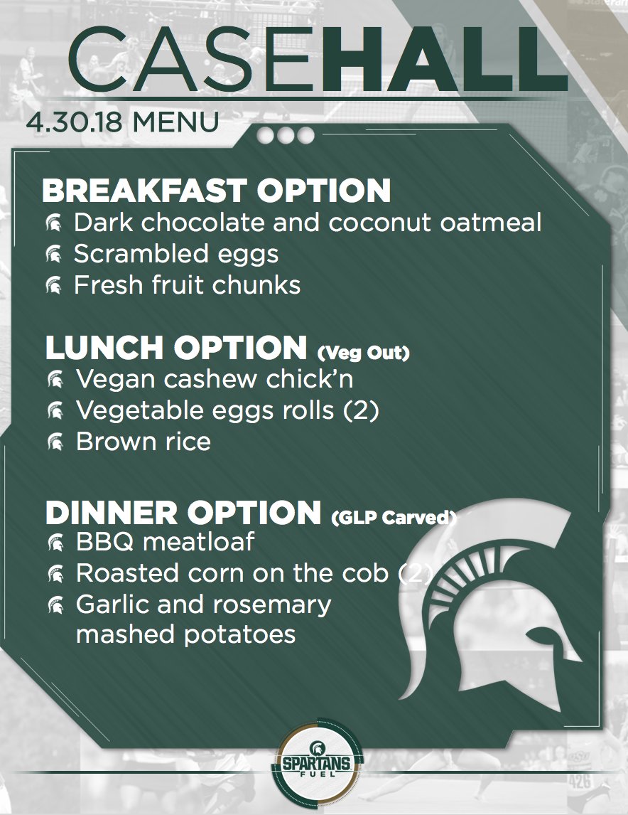 SpartansFuel's tweet photo. #CaseHall has some great fueling options available today. Try them out! #SpartansFuel⛽️ https://t.co/XJqwfcWb98