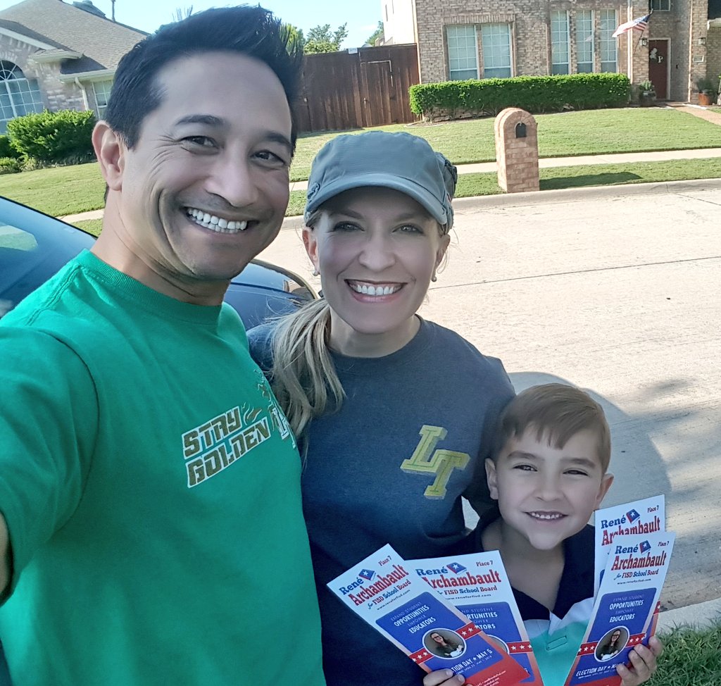 HolaChurchLady's tweet photo. Using my teacher voice, mom voice & Frisco voice to tell neighbors to #VoteForRene Mon, Tues & Sat fr 7a-7p. She is for:
✅Increased STEM opportunities
✅Increased collab w/ higher education
✅More guidance for career-bound grads
✅Your child's pursuit of personal success https://t.co/w5Z0xF2ZMx