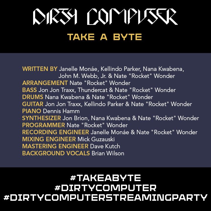 s_aintszn's tweet image. Peep @Thundercat  on that bass though
#TakeAByte #DirtyComputer #DirtyComputerStreamingParty
open.spotify.com/track/5Fw17rh1…