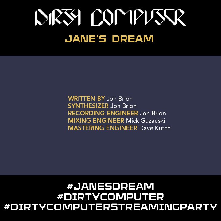 s_aintszn's tweet image. S/O to Jon Brion for 19 beautiful seconds
#JanesDream #DirtyComputerStreamingParty #DirtyComputer
