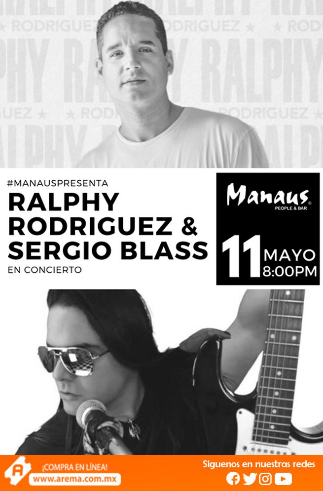 aremamx's tweet photo. ¿Ya sabes con quién irás al concierto de #RalphyRodriguez y #SergioBlass en @manausmty el próximo 11 de mayo? 🤩
Compra tus boletos en línea https://t.co/yfZPCg44rU y puntos de venta autorizados. https://t.co/PGX1uOBgMj