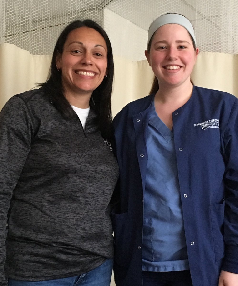 I went to visit a friend who was in the hospital and got one the biggest surprises ever! One of my former students now works at Hershey Med as a PCA..she was working on the floor my friend was on..loved being in the right place at the right time!! #manheimcentralsd #grownup