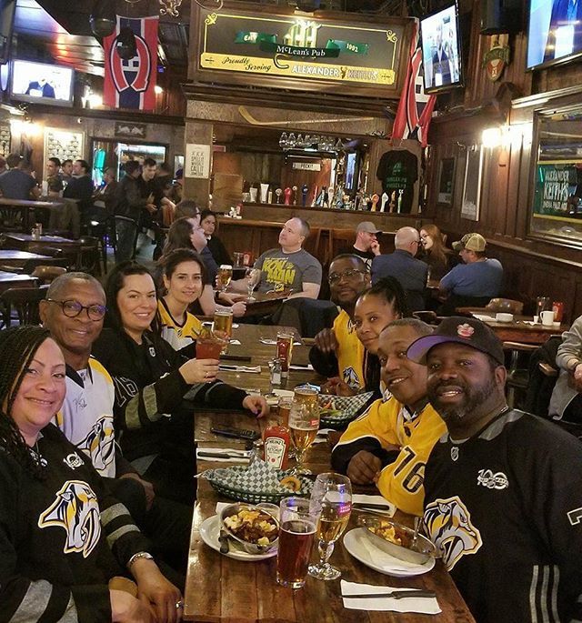 mcleanspub's tweet photo. The #PKCrew representing at #McLeansPub on a rainy Sunday night to support @subbanator and the #Preds! https://t.co/iToEay0U9m https://t.co/8VltdWcr53