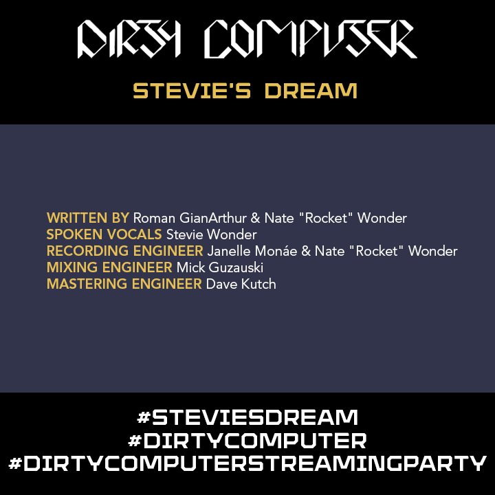 s_aintszn's tweet image. LEGEND @StevieWonder with the 47 seconds of wisdom
#SteviesDream #DirtyComputerStreamingParty #DirtyComputer