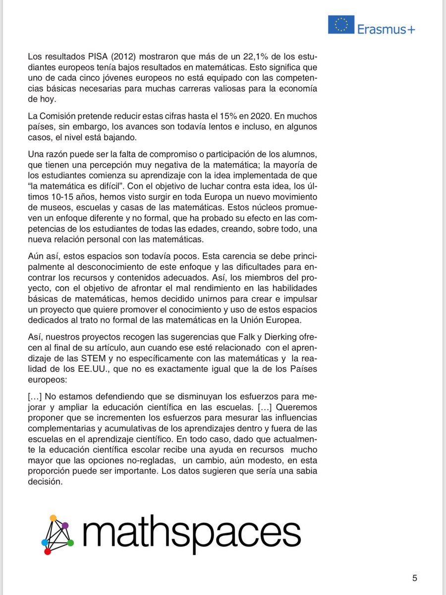MMACA_cat's tweet photo. Portada, índice e introducción de “Un acercamiento no formal a la educación matemática” publicación del proyecto #mathspaces  (Autores: @MaisonDesMaths @fermat_science @imaginary_math  il Giardino di Archimede y @MMACA_cat) https://t.co/rpQE3vlDTM