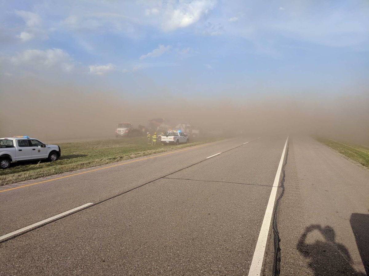 I80 Westbound bear Aurora was shutdown today due to high winds causing blackout conditions due to blowing dirt. This caused a 20+ vehicle pileup with several occupants being extracted from vehicles, opening back up in a few minutes.