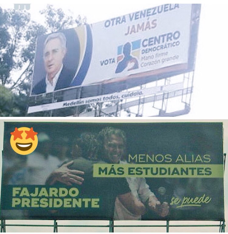 Esta imagen es toda una declaración de intenciones:

El uribismo galvaniza su votación con el miedo, mientras nosotros com <a href="/sergio_fajardo/">Sergio Fajardo</a> hacemos una propuesta que le genera esperanza al país: EDUCACIÓN.

Venzamos el miedo.

#FajardoPresidente
#SePuede.
🇨🇴🇨🇴🇨🇴🇨🇴🇨🇴🇨🇴