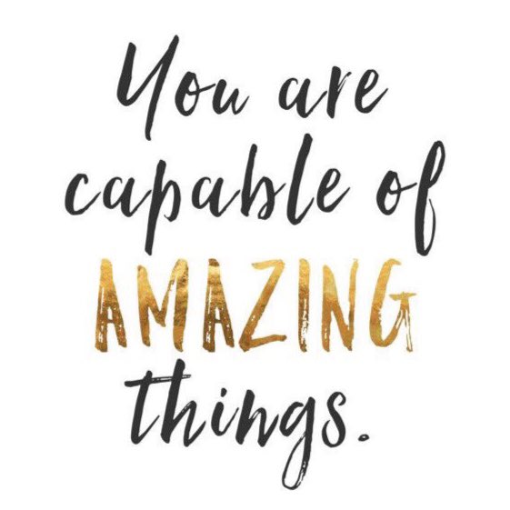 You are capable of AMAZING things. That is all. Make it happen!
.
#YouAreCapableOfAmazingThings #MakeItHappen #Believe #Sunday #Weekend