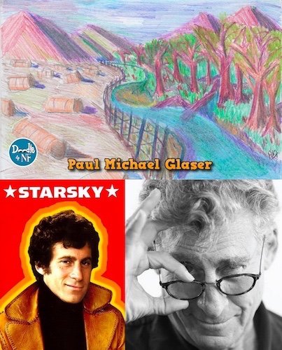Doodle4NF's tweet photo. Landscape illustration by actor, director, writer, &amp; artist Paul Michael Glaser. Closer look at https://t.co/GyApW16as9 - Charity auction on eBay starts on May 10 - #PaulMichaelGlaser #PMGlaser #StarskyAndHutch #Chrystallia @nfnetwork https://t.co/RXf6FGFDLd