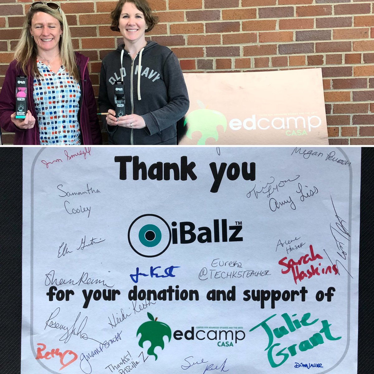 EdCampCASA's tweet photo. Thanks @i_ballz for supporting educators with your cool product! https://t.co/aspszSe7Oh