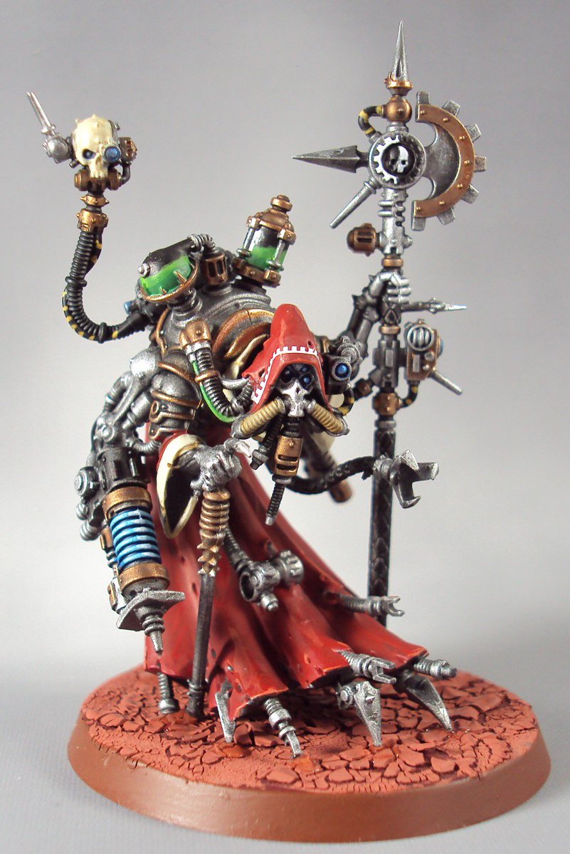 smooth_blend's tweet photo. It took me just a little over 3 weeks to do this. It was a lot of fun. #warmongers #AdMec #Necron #40K #Forgebane https://t.co/hBv7JqTU7L