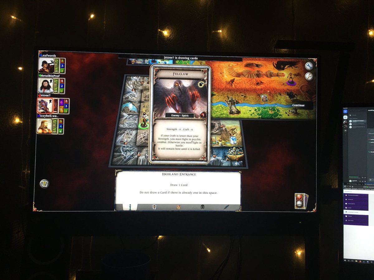 ArthurHWalker's tweet photo. #talisman with friends cross-platform. Two of us on Steam PC, two playing via iOS. #keen #nerdforce #livinginthefuture https://t.co/usbuOvHFE3