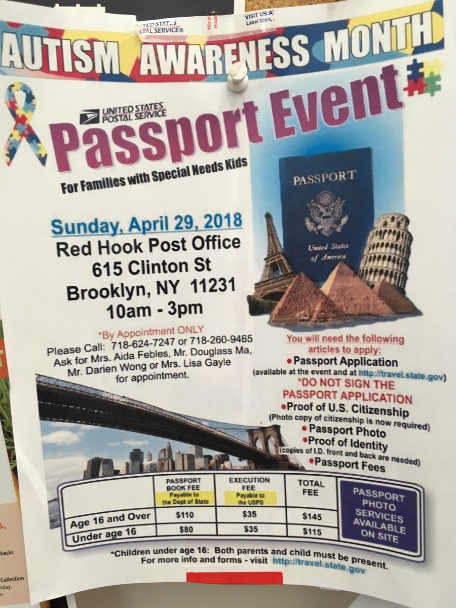 MELDELORTBK's tweet photo. Brooklyn wide and local residents were treated to Post Office Hospitality with an Autism Awareness and  Passport Registration Day today by Red Hook Post Office on Clinton Street! @NydiaVelazquez  @USPS @RedHookStar #AUTISMAWARENESS https://t.co/gIbVcIV5lw