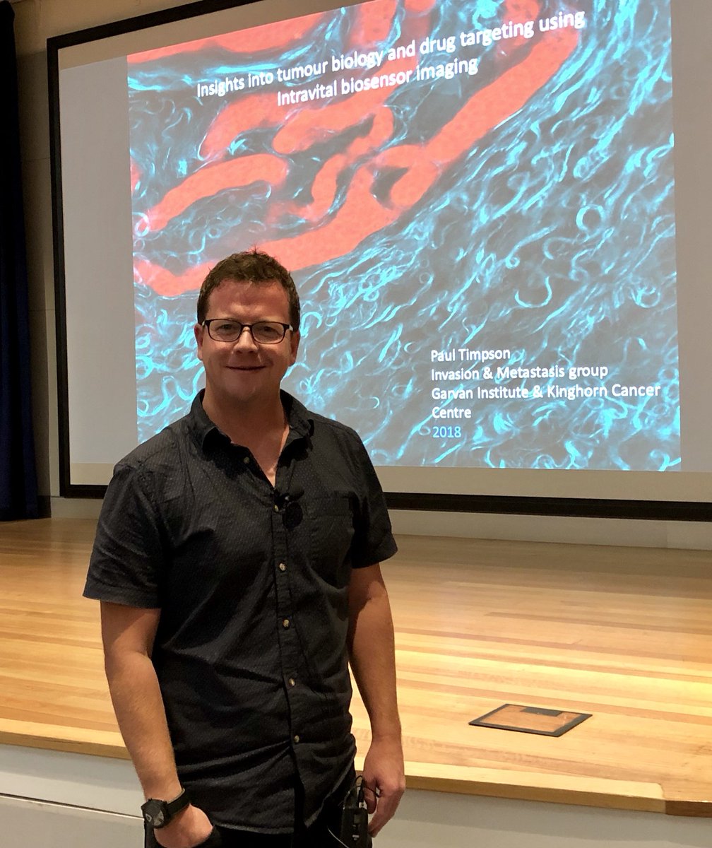 GarvanInstitute's tweet photo. Always a pleasure when our #LeadersinScience&Society address is given by a Garvanite! Lovely to hear from Paul Timpson today #GarvanLISS #microscopy #tumour #invasion #metastasis https://t.co/nLnQkBzAGd