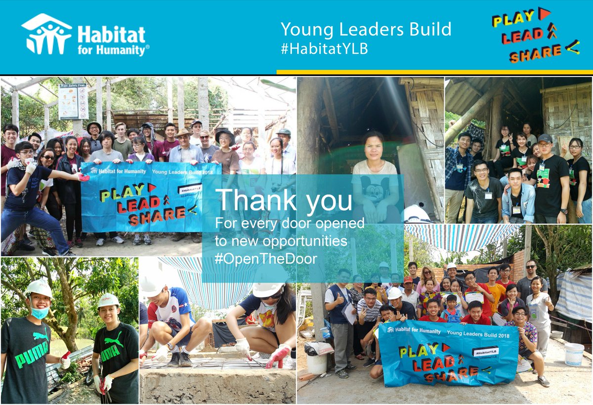 HabitatVietnam's tweet photo. Thank you very much for your dedicated acts to #OpenTheDoor of new opportunities for sustainable life to families in need through shelters.
#HabitatYLB #Thankyou #strength #stability #selfreliability #throughshelter https://t.co/cSB4KGFmI7