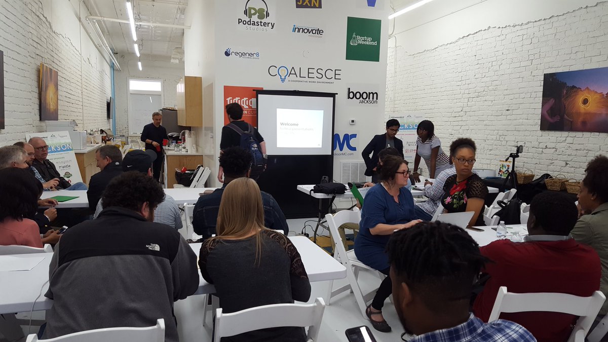 incognitbeau's tweet photo. #SWJXN pitch competition about to kick off here at @CoalesceJxn https://t.co/RyjQsv48zg