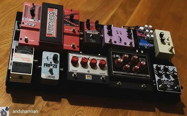 TheRealDrSci's tweet photo. from @andshamlian - A few of my favorite things.
.
.
.
@mtl.asm #positive @adventure_audio #fuzzpeaks @drscientistsounds #bitquest @jhspedals #theemperor @keeleyelectronics #30ms @endangeredaudio #ad4096 #spectravibe @digitechfx #whammydt @ehx #freeze @bossfx_us #tuner @ped… https://t.co/BGpHk6wQQi