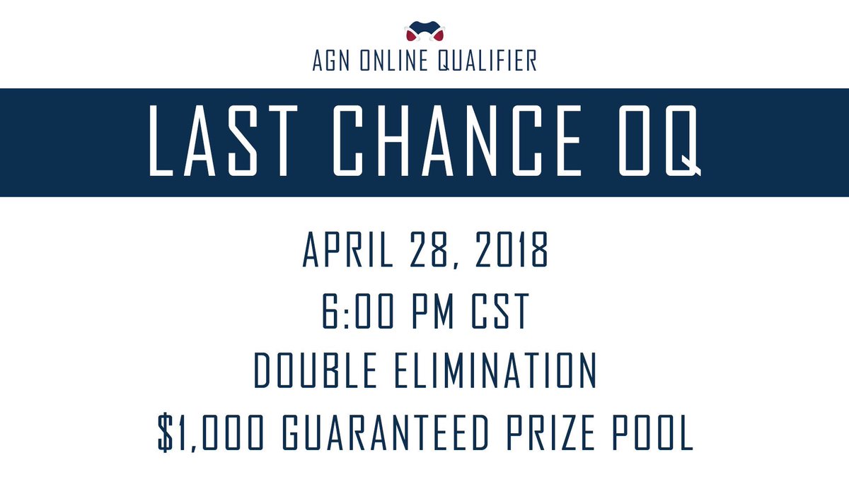 CGNEvents_'s tweet photo. LAST CHANCE OQ
$1,000 League Prize Pool

April 28, 2018
$10 Entry Fee
6:00 pm CST
Double Elimination

2 Teams In 🇺🇸 https://t.co/fbmUrqH9WM