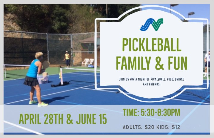 ScottValleyClub's tweet photo. Don't forget to join us Saturday, April 28th, for a night of pickleball, family, fun, friends, food and more! Adults $20. Kids $12. RSVP to Laurent at laurent@svstc.com! https://t.co/2SD3jBwhsj
