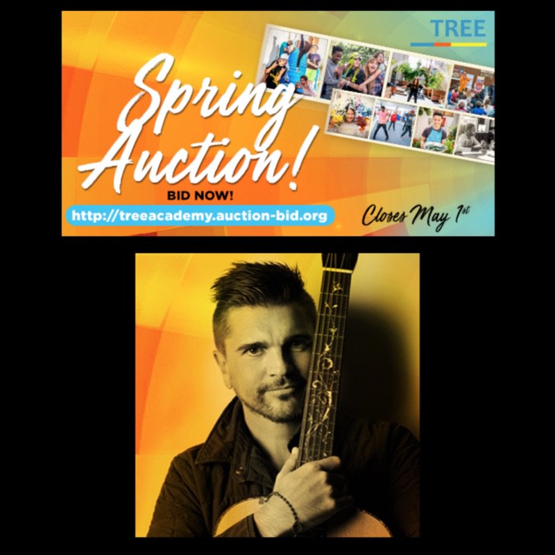 treeacademy's tweet photo. @WeLoveJuanes (Pls RT) Bid now to win @juanes PERSONAL VIP Seats &amp; MEET him at the show of your choice on the #AmarteTour in the US! 100% proceeds help @treeacademy kids! https://t.co/WxmWdDmfNB  #TREEAcademySpringAuction https://t.co/LYDg30fIpj