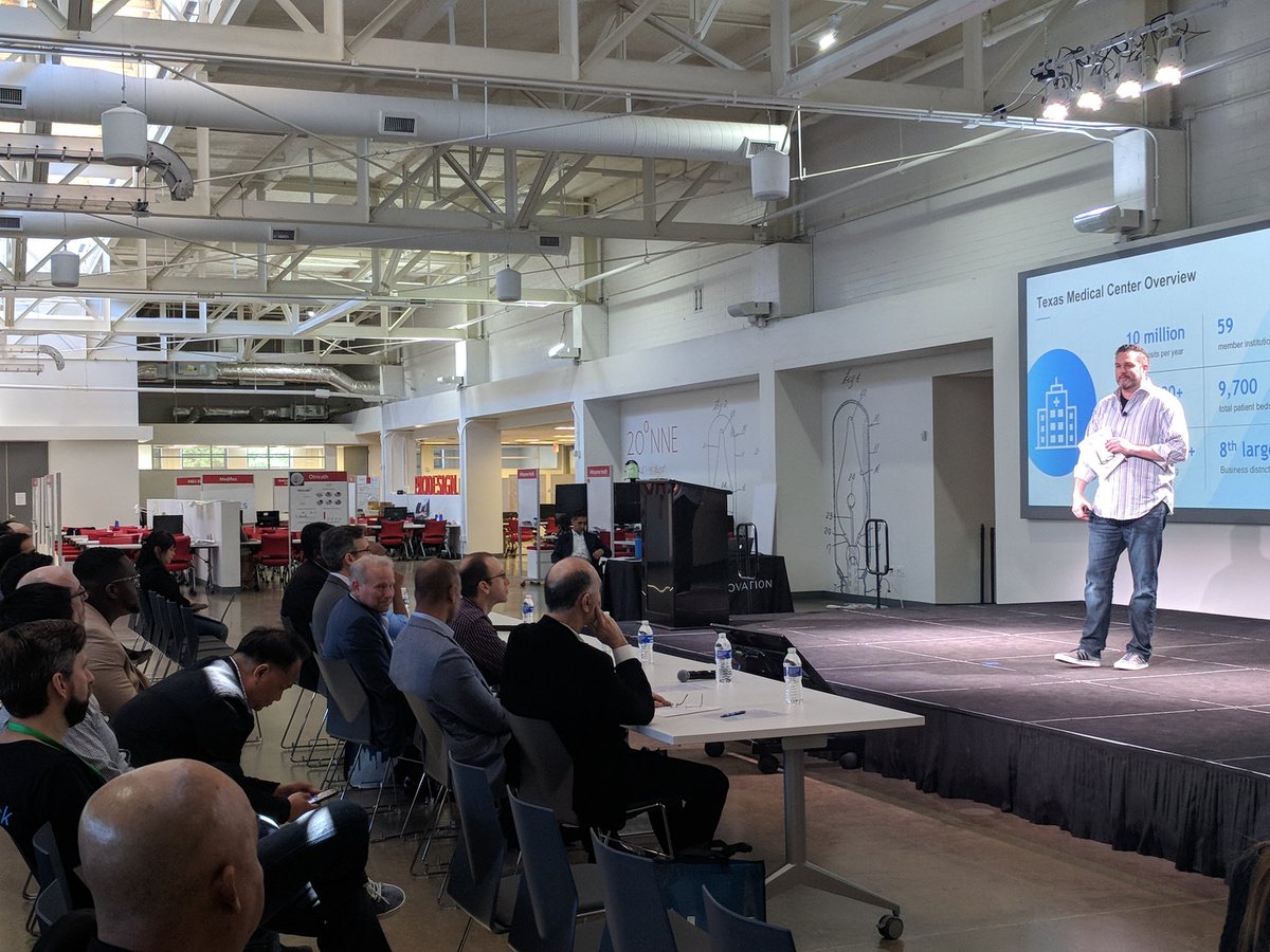 TMCInnovation's tweet photo. Erik Halvorsen kicks off #TMCHack! https://t.co/bK7jtSD7a6
