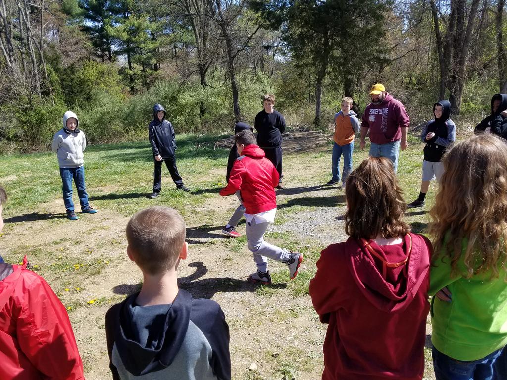 Thank you @FrontierCulture for giving @ElktonMiddle 6th graders a great field trip experience! We enjoyed learning in a 1-room schoolhouse, doing chores, playing games, and the watershed activity!