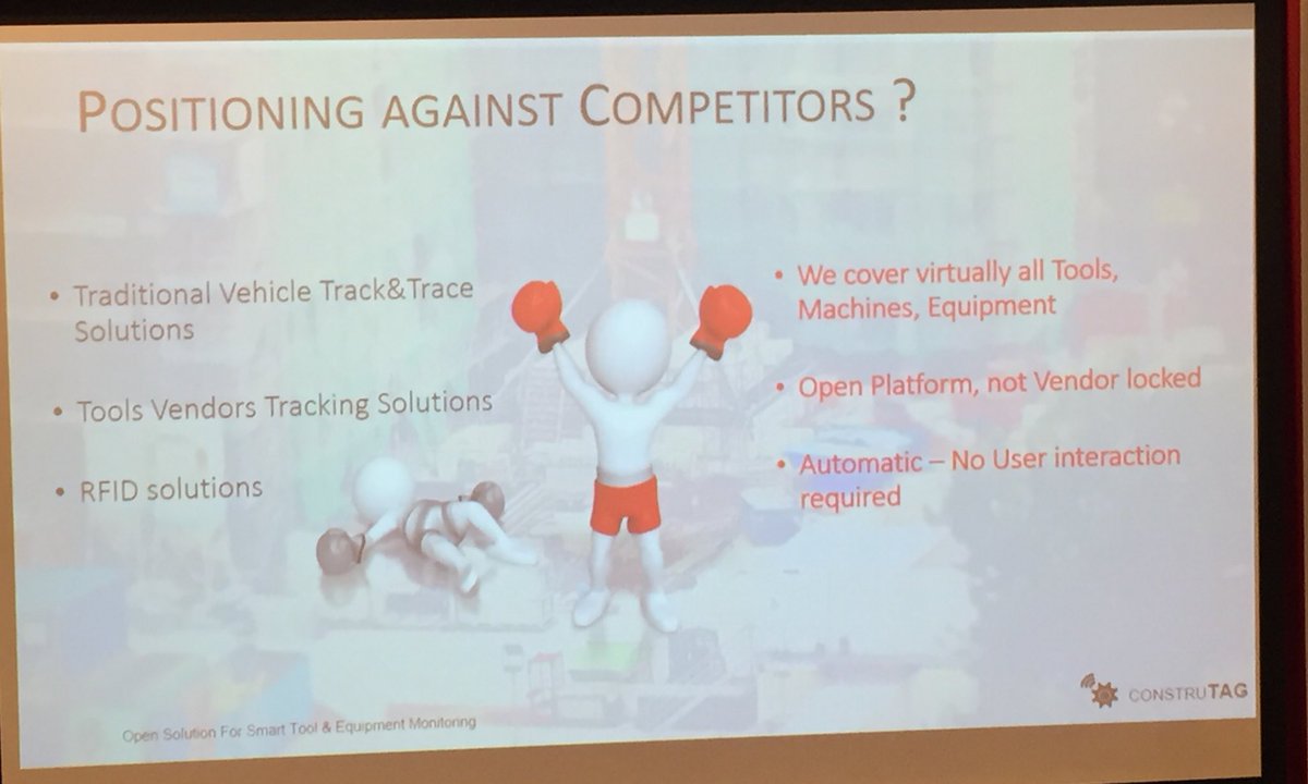 Toon's tweet photo. Ever lost time looking for a tool or construction device on a building site? Look no further and team up with ConstruTag team to enjoy an open platform for IOT devices. #hackathonDC https://t.co/8YTW9N5YZh