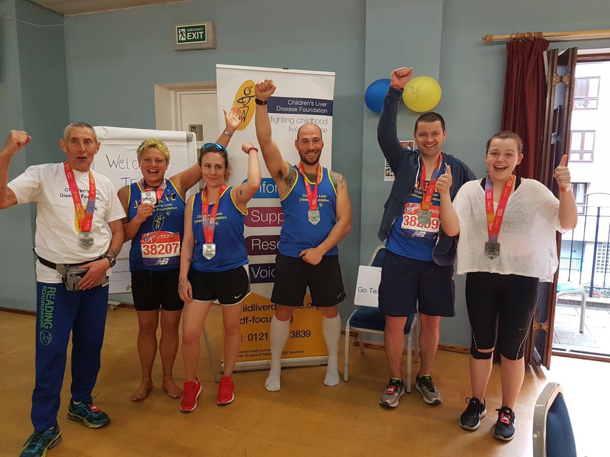tweetcldf's tweet photo. Well done to all of our fantastic runners you’ve all done brilliantly and done us very proud! We loved cheering you on and getting to say one huge THANK YOU at our reception. #teamcldf #LondonMarathon2018 🎉💙🎉💛 https://t.co/OxDp7A1AEa