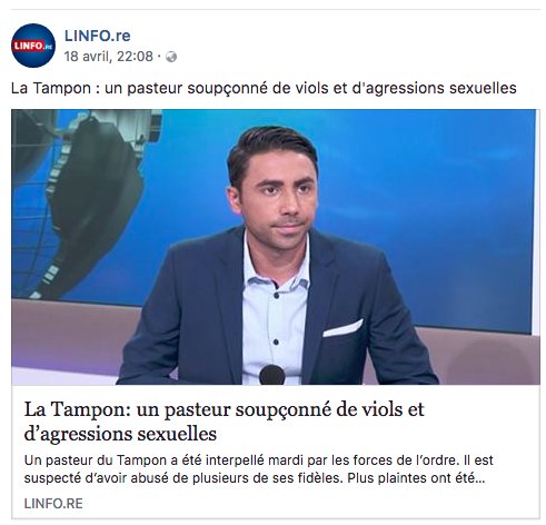 linfaux974's tweet photo. @antennereunion et @a_forestier il est aussi pasteur votre journaliste ? #Team974 https://t.co/hs6youVHFS