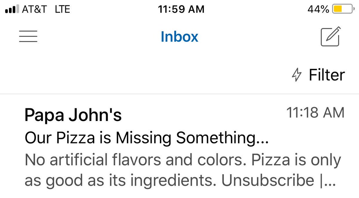 h2Onotflammable's tweet photo. In the good news file... good ingredients... thanks, @PapaJohns https://t.co/HKe5E8Rvs1