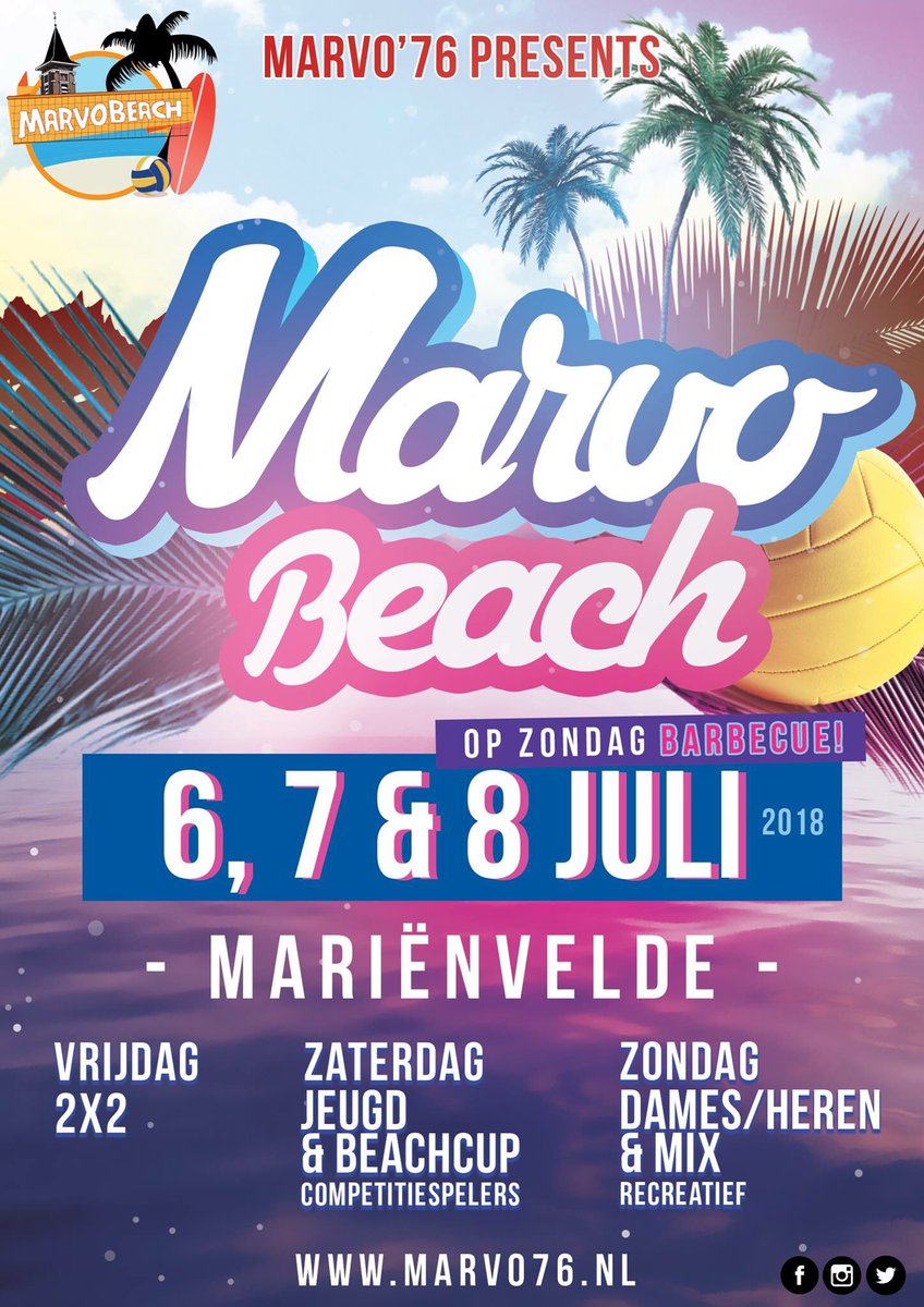 Inschrijvingen #MarvoBeach 2018 geopend! Voor meer info check:  facebook.com/events/1798021…