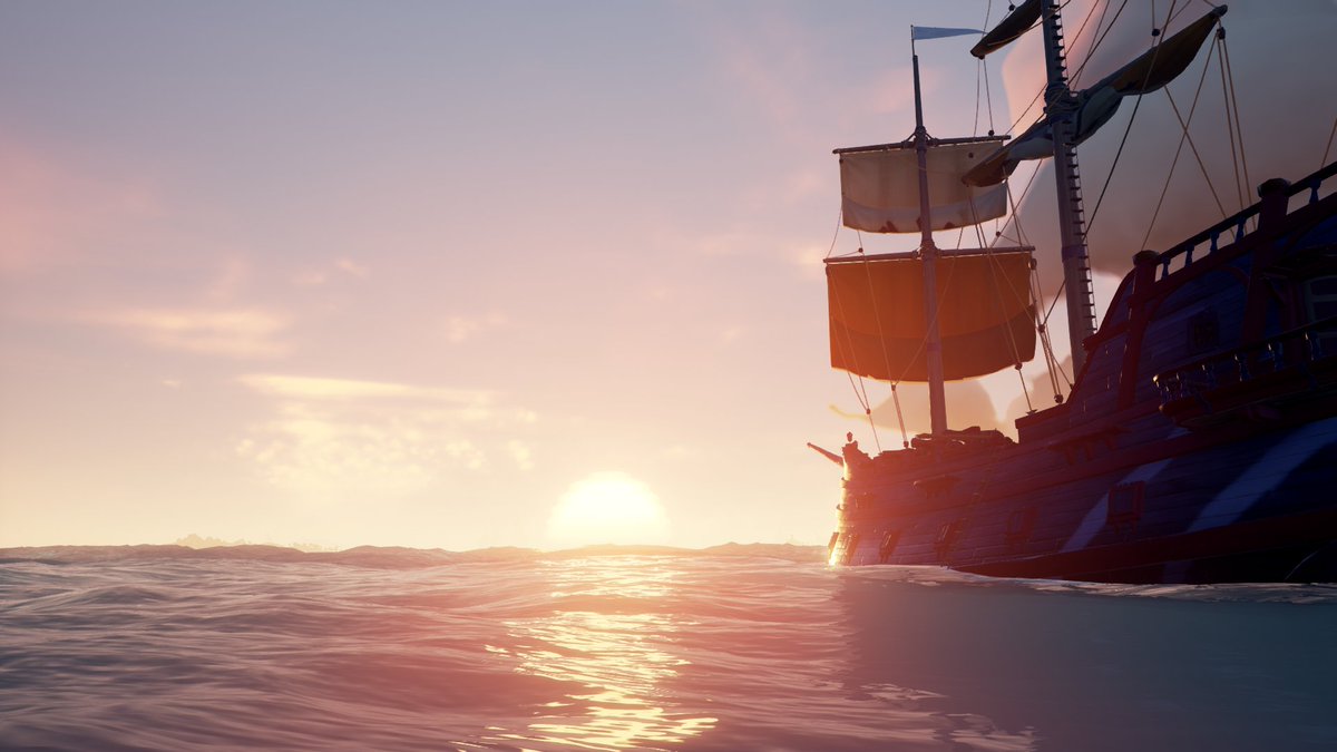 LyonHart_'s tweet photo. Today's #SeaofThieves screenshots. Still the same ol' sailing and grinding for money for things that cost way more than they should, but still just as beautiful. | #SeaofScreenshots #PC #BeMorePirate https://t.co/j58MGopmZb