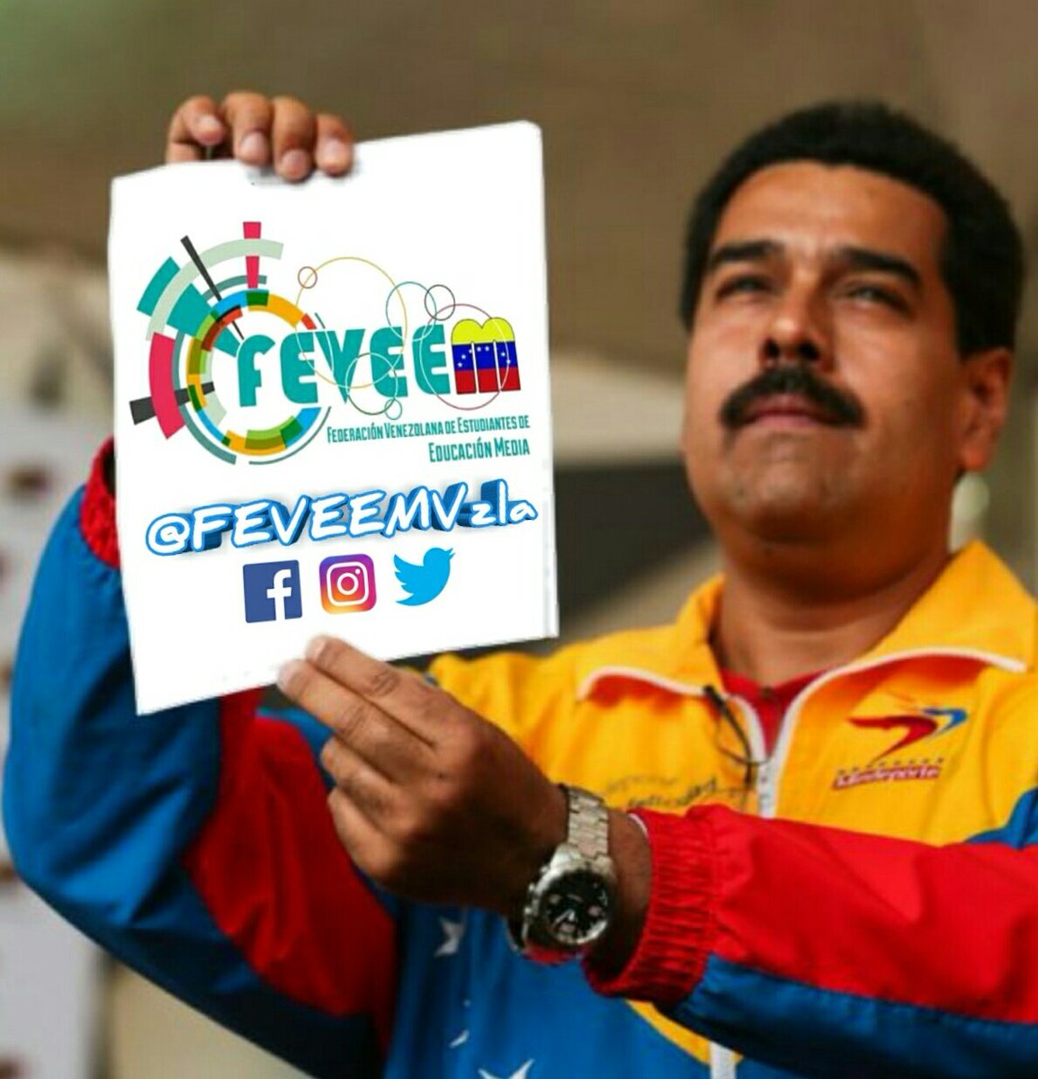 FEVEEMVzla's tweet photo. #TodosConMaduro | Sigue a la Federación Venezolana de Estudiantes de Educación Media en @facebook @Twitter e @Instagram #LaOBEVaConNico https://t.co/mS0ei1YOzS