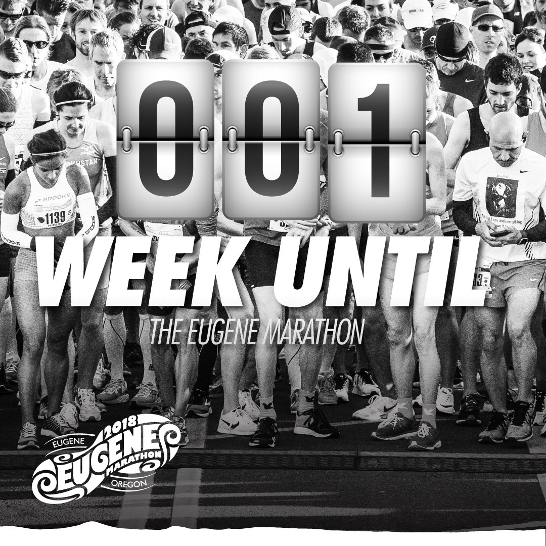 EugeneMarathon's tweet photo. RT if you're excited there's only ONE week until Race Day! 🎉 https://t.co/jxiypPMfkw