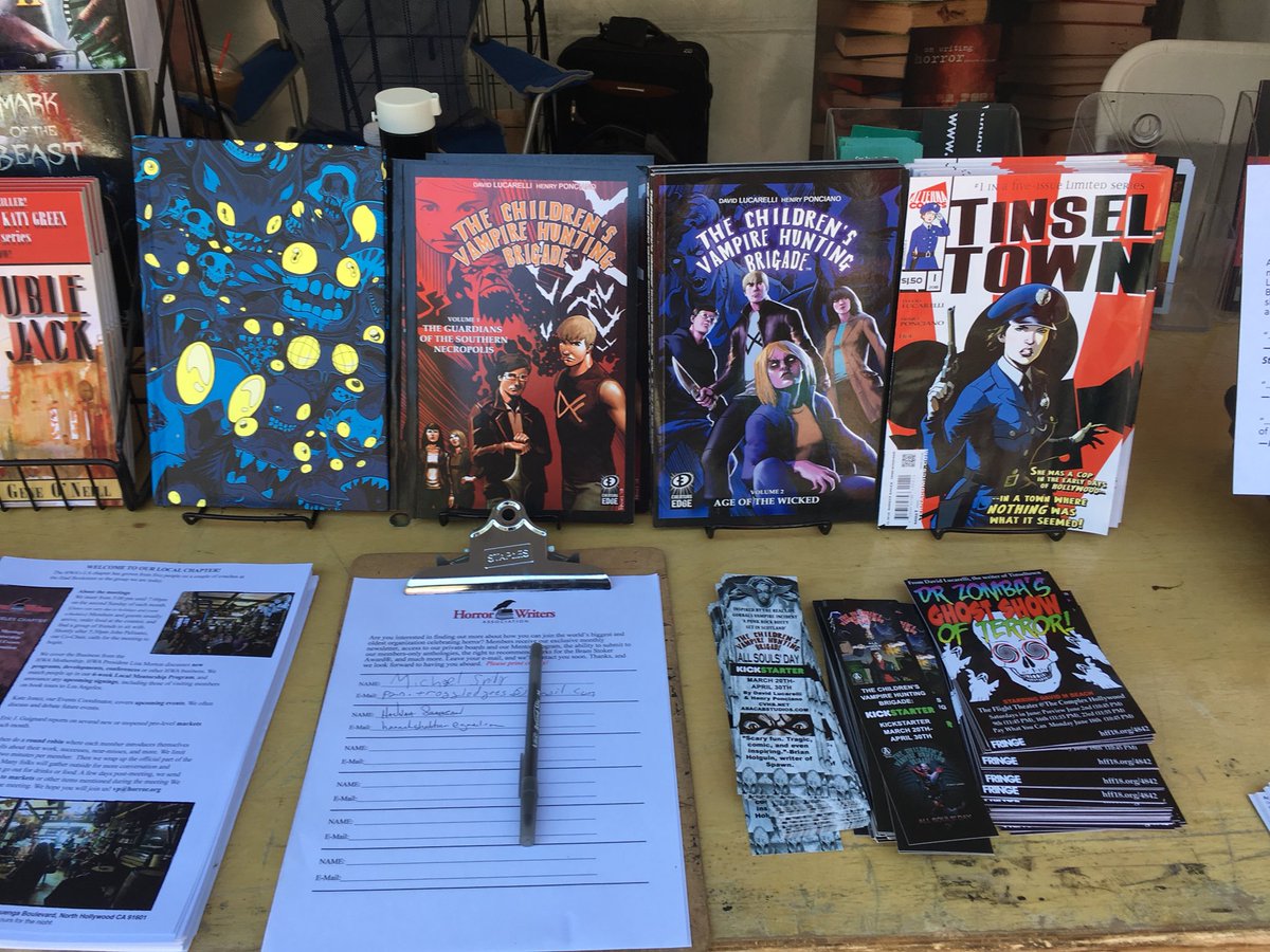 If you’re at the LA Times Festival of Books today stop by Booth 858 and listen to me preach the gospel of The Horror Writer’s Association! I’m here til 3pm. #indiecomics #Hwala #latfob