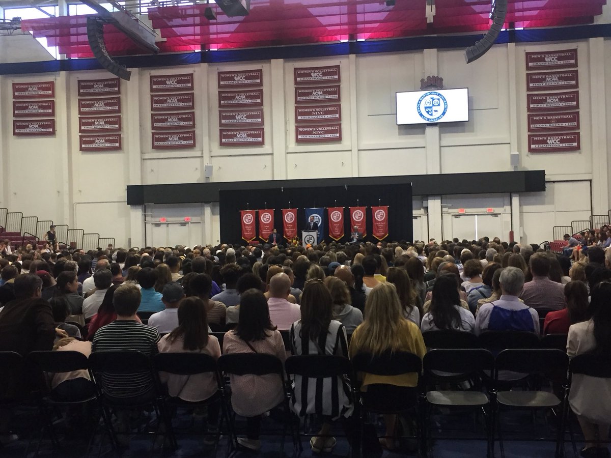 LoyolaMarymount's tweet photo. President Timothy Law Snyder, Ph.D, (@LMUSnyder) addresses a packed house of #LMUPreviewDay attendees at the President’s Welcome. Great to have you, #LMU22! https://t.co/XgJY4xKvdi