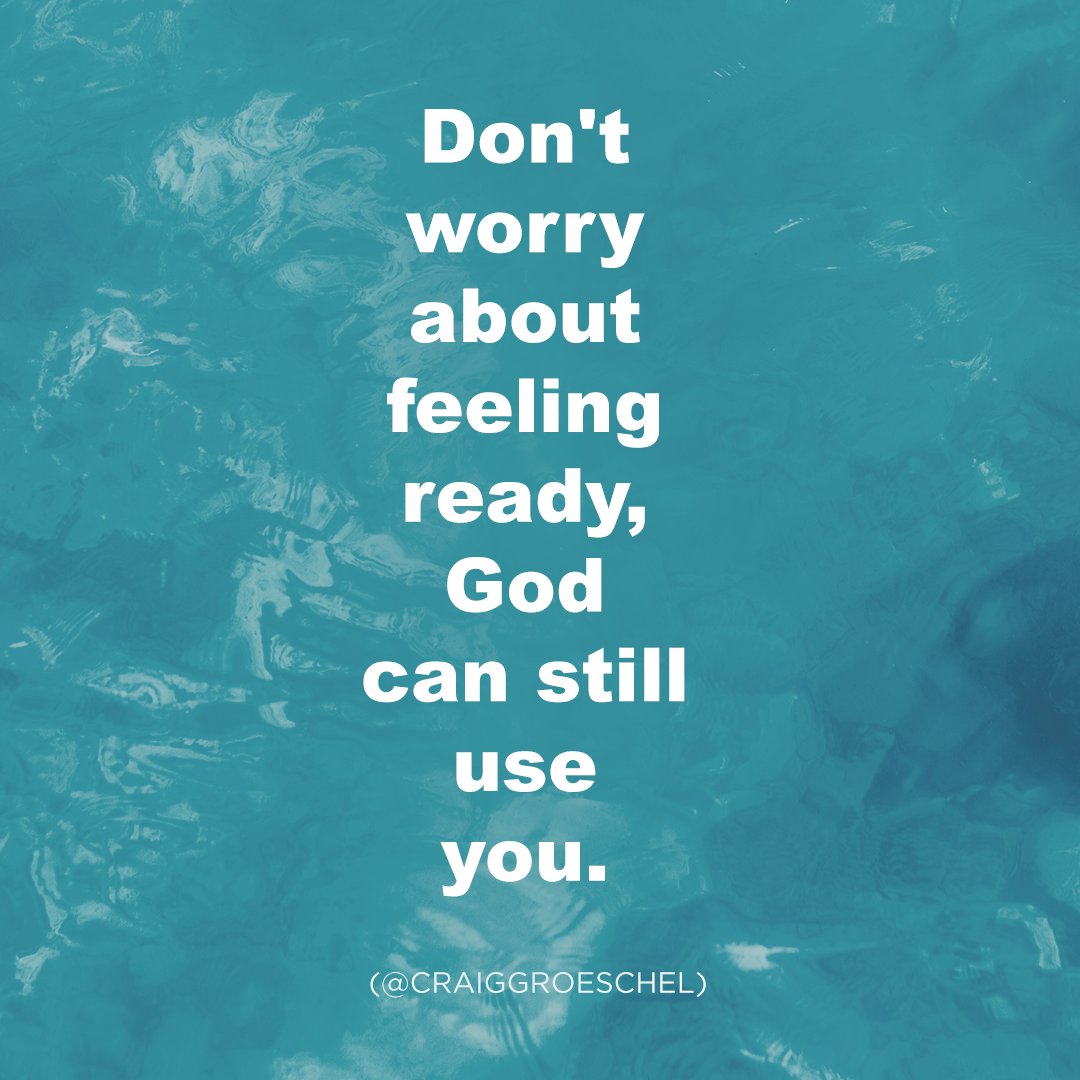 life_equip's tweet photo. RT @craiggroeschel: We might never feel ready, but remember when God calls us, He equips us with what we need, to do what He calls us to do. #Encouragement #Ministry https://t.co/ZNKZ1RRQoB
