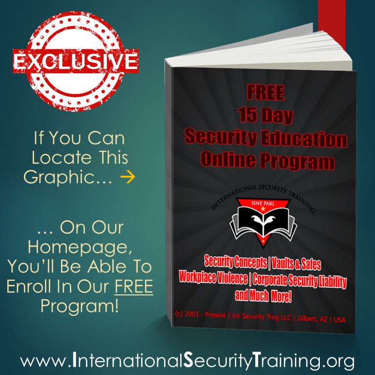 intsectrng's tweet photo. Security Professionals - Enroll For FREE! [ https://t.co/nSm6bmeVnj ] #SecurityTraining #ExecutiveProtection #SecurityManagement #BodyguardTraining #BodyguardCourse #Bodyguard #ThinBlueLine #MilitaryPolice #Veteran #CorporateSecurity #UsArmy #USMC #CoastGuard #AirForce #NRA #ED https://t.co/atCVy8dKC5