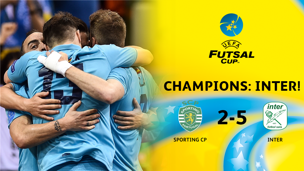 UEFAFutsal's tweet photo. Winners of the UEFA #FutsalCup for the fifth time - @InterMovistar 🏆🏆🏆🏆🏆👏👏👏👏👏 https://t.co/naf8LSsCwt https://t.co/NhCWSy4gl7