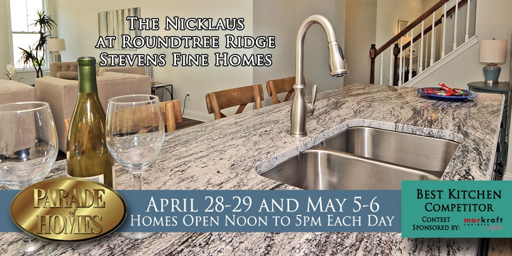 Meet 2018 #ParadeofHomes Best Kitchen Contest Competitor The Nicklaus by <a href="/StevensBuilding/">Stevens Fine Homes</a>. More than 75 Homes Open THIS WEEKEND and Sat&amp; Sun, May 5-6 from 12pm to 5pm each day. bit.ly/1nc386k Contest sponsored by <a href="/MarkraftCabinet/">MarkraftCabinets</a> #NewHomes #FreeAdmission #WilmingtonNC