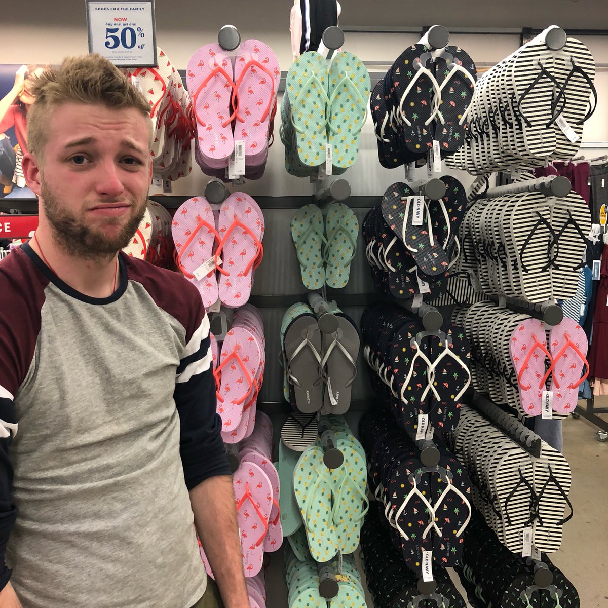 old navy pineapple flip flops