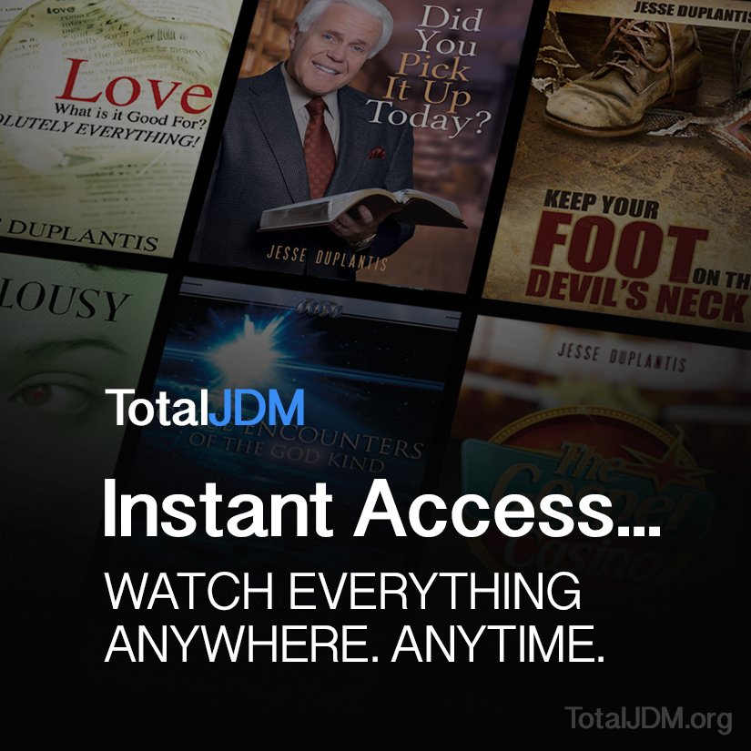 jesse_duplantis's tweet photo. How would you like instant access to every available message by Jesse & Cathy whenever you want, wherever you are? Instant access to even Jesse's classics from his early days—you can with our streaming service—TotalJDM. Go to https://t.co/hnG6BhPAvH & learn more. #TotalJDM.org https://t.co/0n8wgzsVtZ