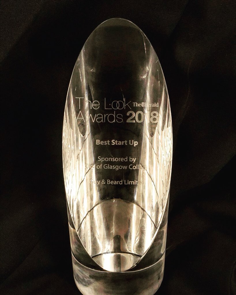 guyandbeard's tweet photo. We are delighted to announce we won βBest Start Upβ at the 2018 Herald Look Awards! Thanks to the team at Guy & Beard, the judges and @newsquestscotlandevents for the opportunity #lookawards #heraldawards #scotland #glasgow #awards #malegrooming #barber #entrepreneur #business https://t.co/OVP3w6YIkr