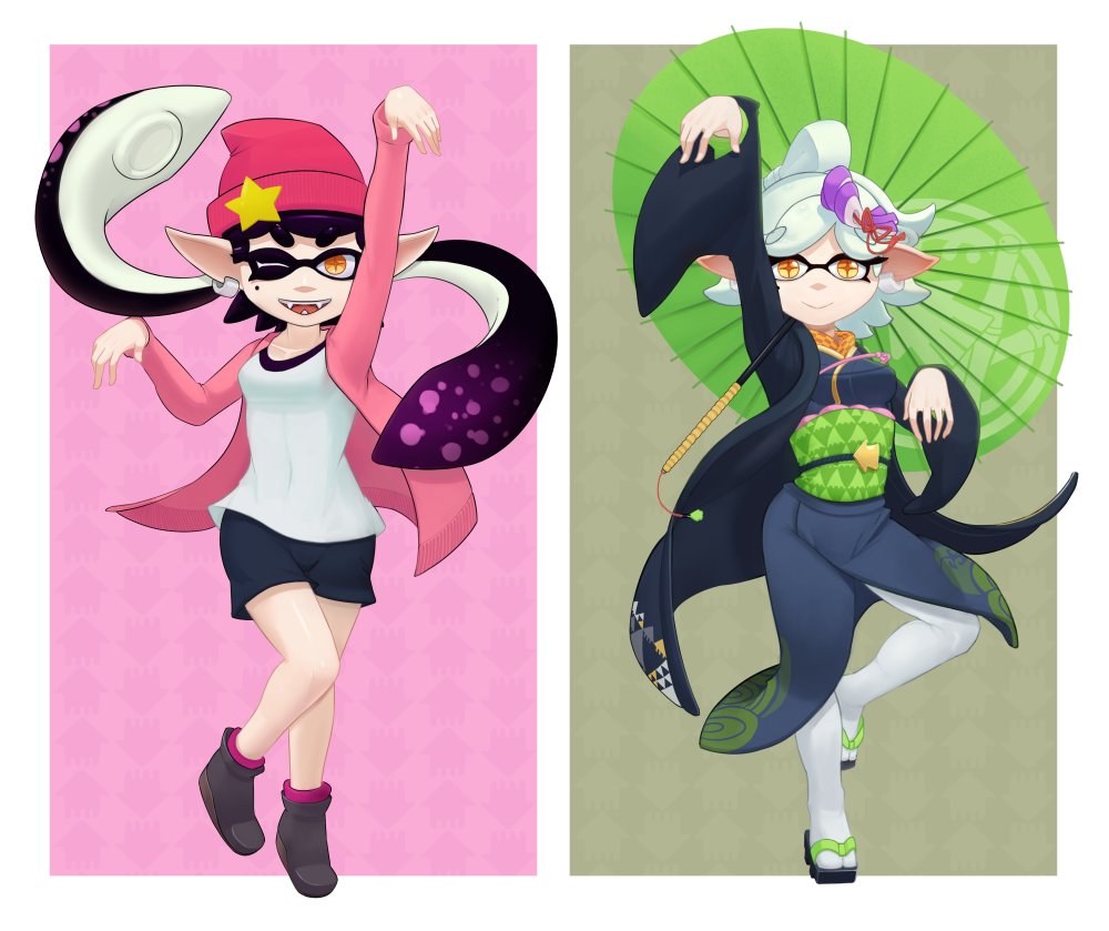 “#Splatoon #Splatoon2 Callie and Marie 
(in the same draw becouse l...