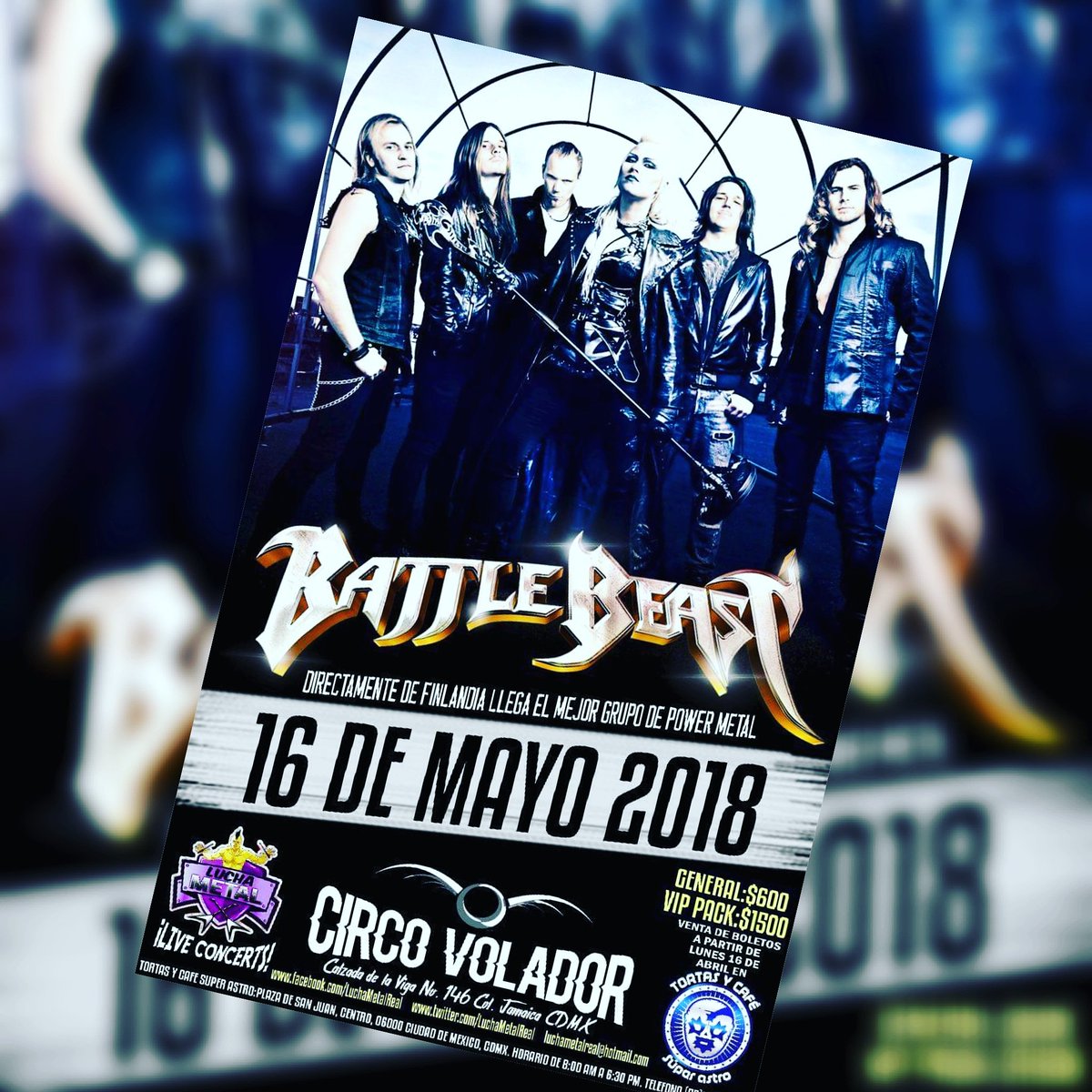 No tuviste tiempo para comprar tu boleto para <a href="/BattleBeast/">Battle Beast</a> ?

Hoy lo puedes adquirir tus boletos en <a href="/tortas_astro/">Oficial Tortas Super Astro</a> Además de disfrutar una Torta, un arroz o chilaquiles y conocer a el legendario luchador Super Astro.

¡Horario de 8 AM a 6:30 PM!