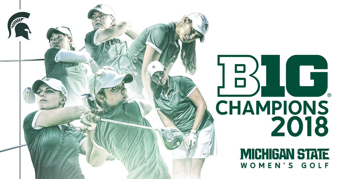 MSU_WGolf's tweet image. For the second straight year and fifth time in the last eight seasons, THE SPARTANS ARE BIG TEN CHAMPIONS!! #back2back