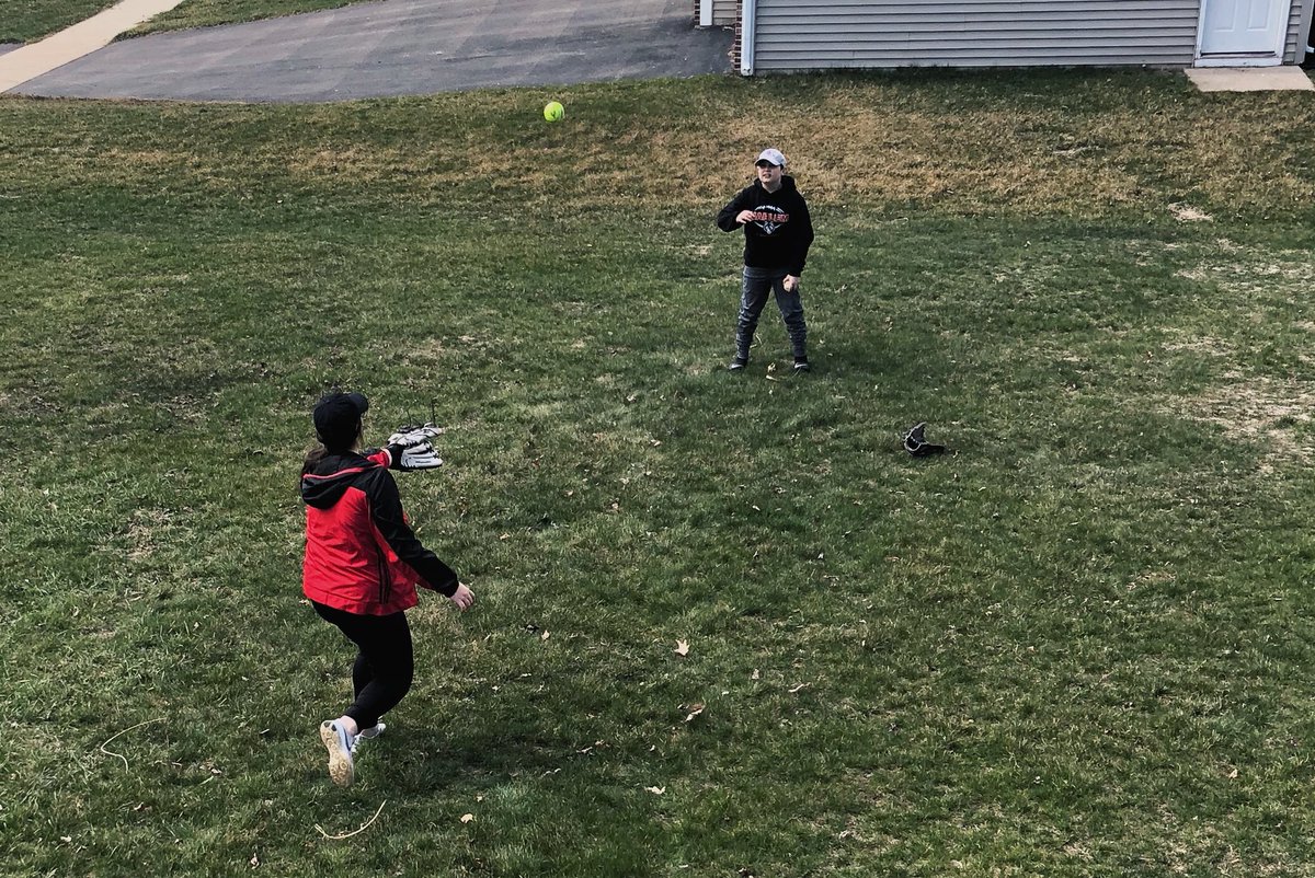 halie_tate's tweet photo. god is so good. two days ago, caleb was receiving chemo. today, he threw on his glove and played catch with me for the first time in over a year. it’s just the little things that mean the most💛#castillostrong https://t.co/NCqrOmK1oJ
