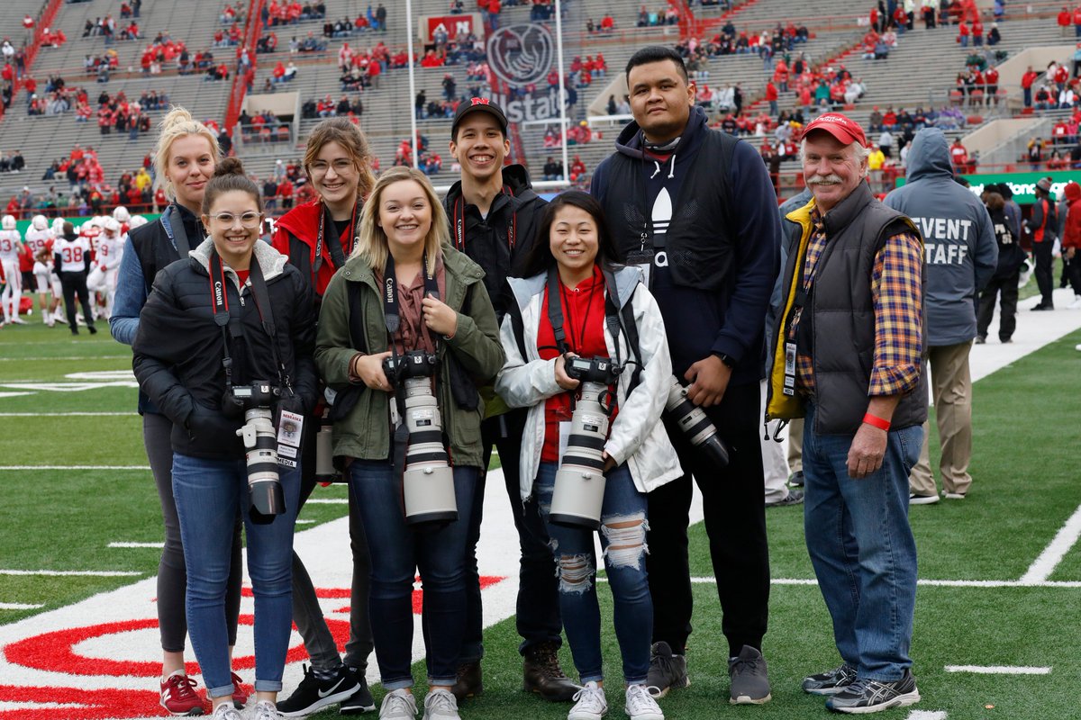 Unl_CoJMC's tweet photo. The #Husker Spring Game was a great day for #UNL #CoJMC. Our students got their hands dirty with the professionals of Nebraska Athletics and covered the game from the rooftop to the field. #CoJMCSpringGame https://t.co/dOuJMZm7dl