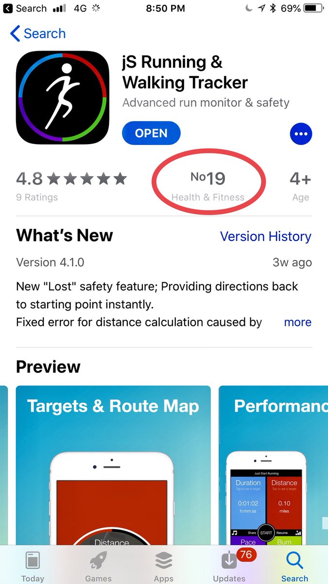 JS_Running's tweet photo. A new high for jS Running app, ranking in the Top 20 Health &amp; Fitness apps in the UK, ahead of more established rivals such as Runkeeper &amp; Nike. https://t.co/NywBHI2uNm