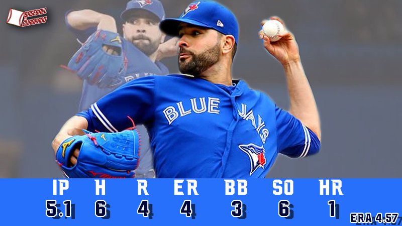 baseball_al2's tweet photo. El Tamaulipeco Jaime García sufrió su primer descalabro de la temporada, con marcador final @BlueJays 1-5 @Yankees  #CompartamosElBaseball https://t.co/kOpyApCYNZ